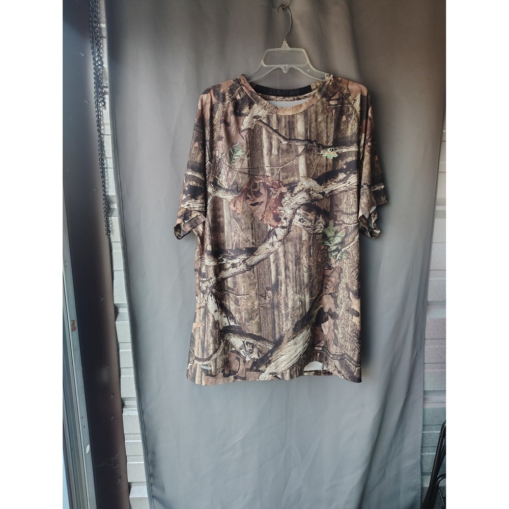 Starter Mens Mossy Oak Camo Performance T-Shirt‎ 3XL Brown Tree Camouflage Tee